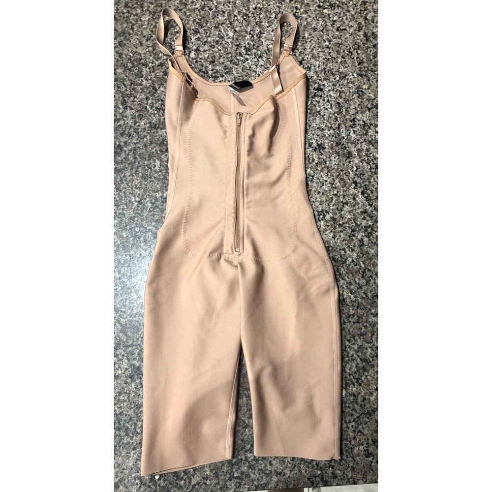Myskinz Women Nude Full Body Shaper Faja High Compression Bodysuit Size S